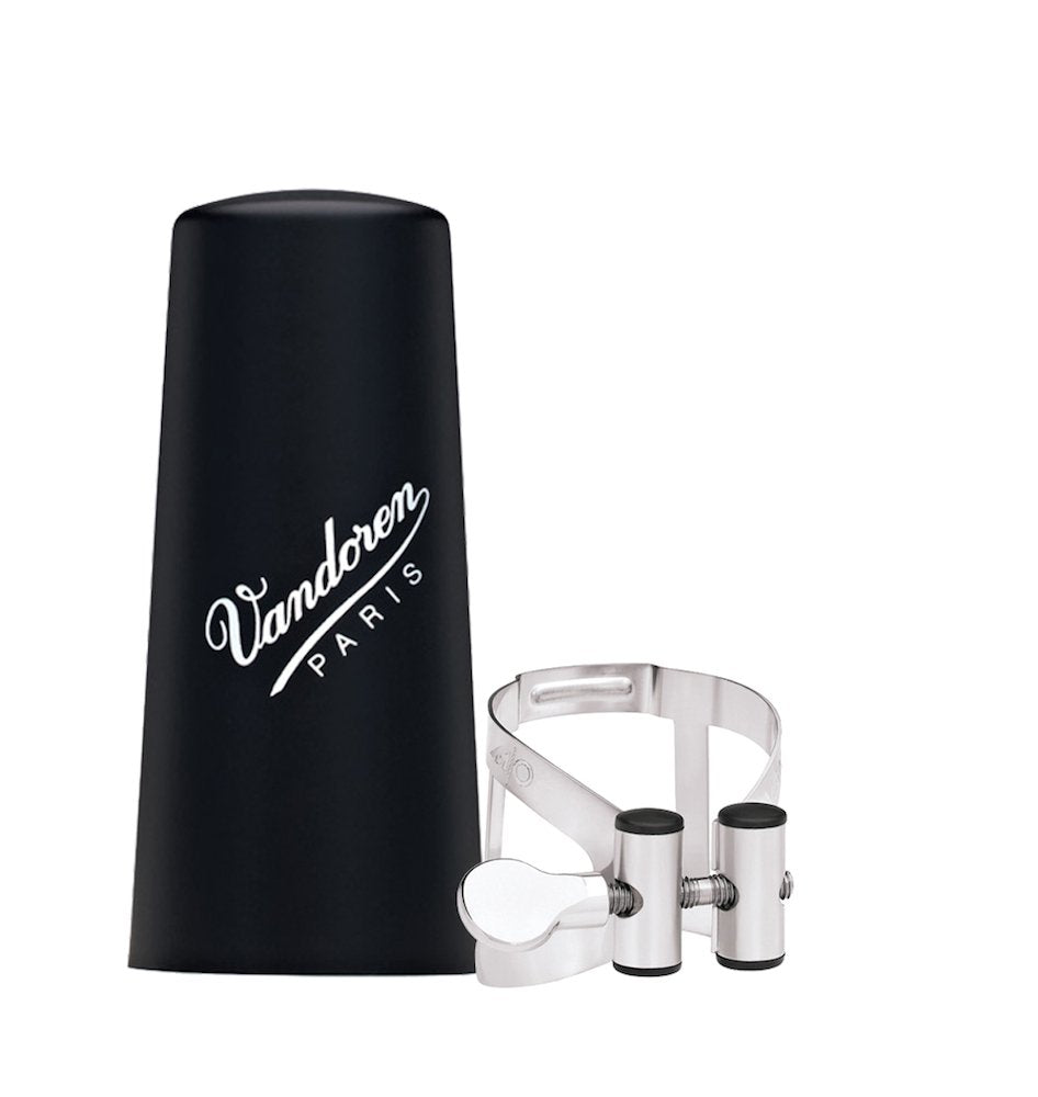 Vandoren LC53PP M/O Blattschraube und Kunststoffkappe für Alt-Klarinette, Zinn-Finish zinnfarben, zi