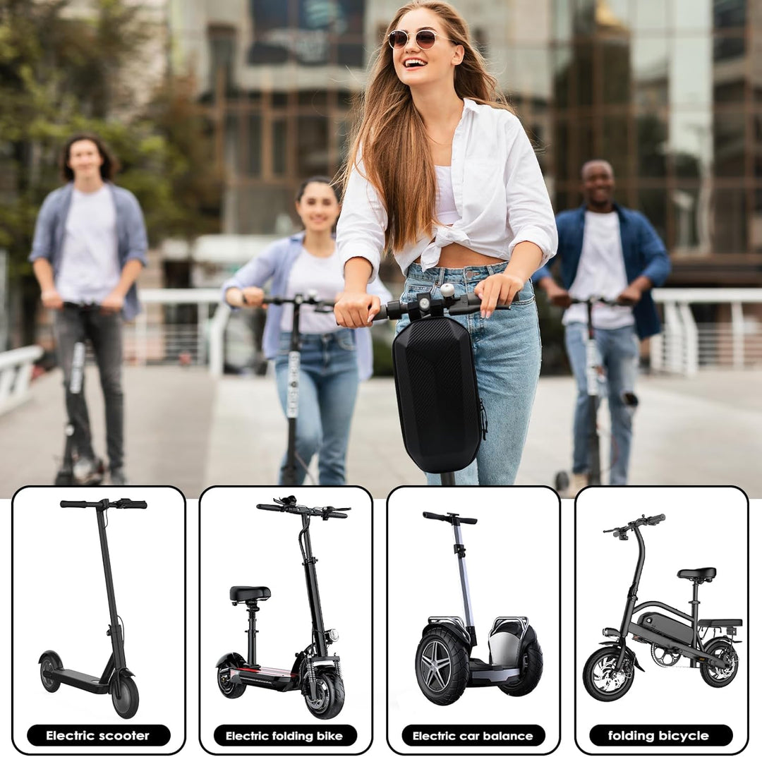 E Scooter Tasche, 4L Grosser Kapazität Rollertasche mit Eva Hard Sell Inneres, wasserdichte Front Tu