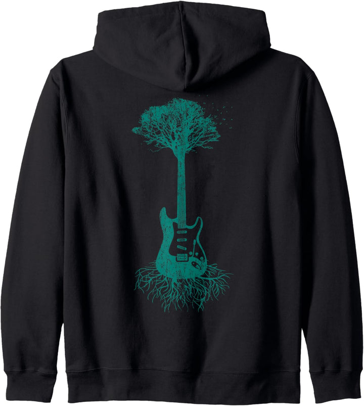 Gitarrist Gitarre Gitarren Baum Natur Gitarrenspieler Kapuzenjacke