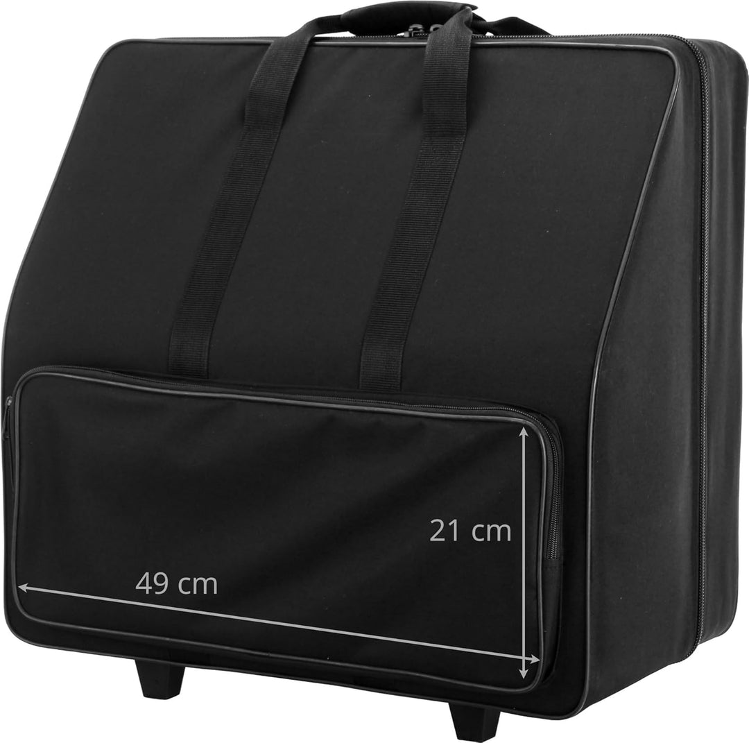 Alpenklang 120-Bass Akkordeon Koffer/Trolley (Akkordeontrolley, Holzkern, weiche Plüsch-Polsterung,