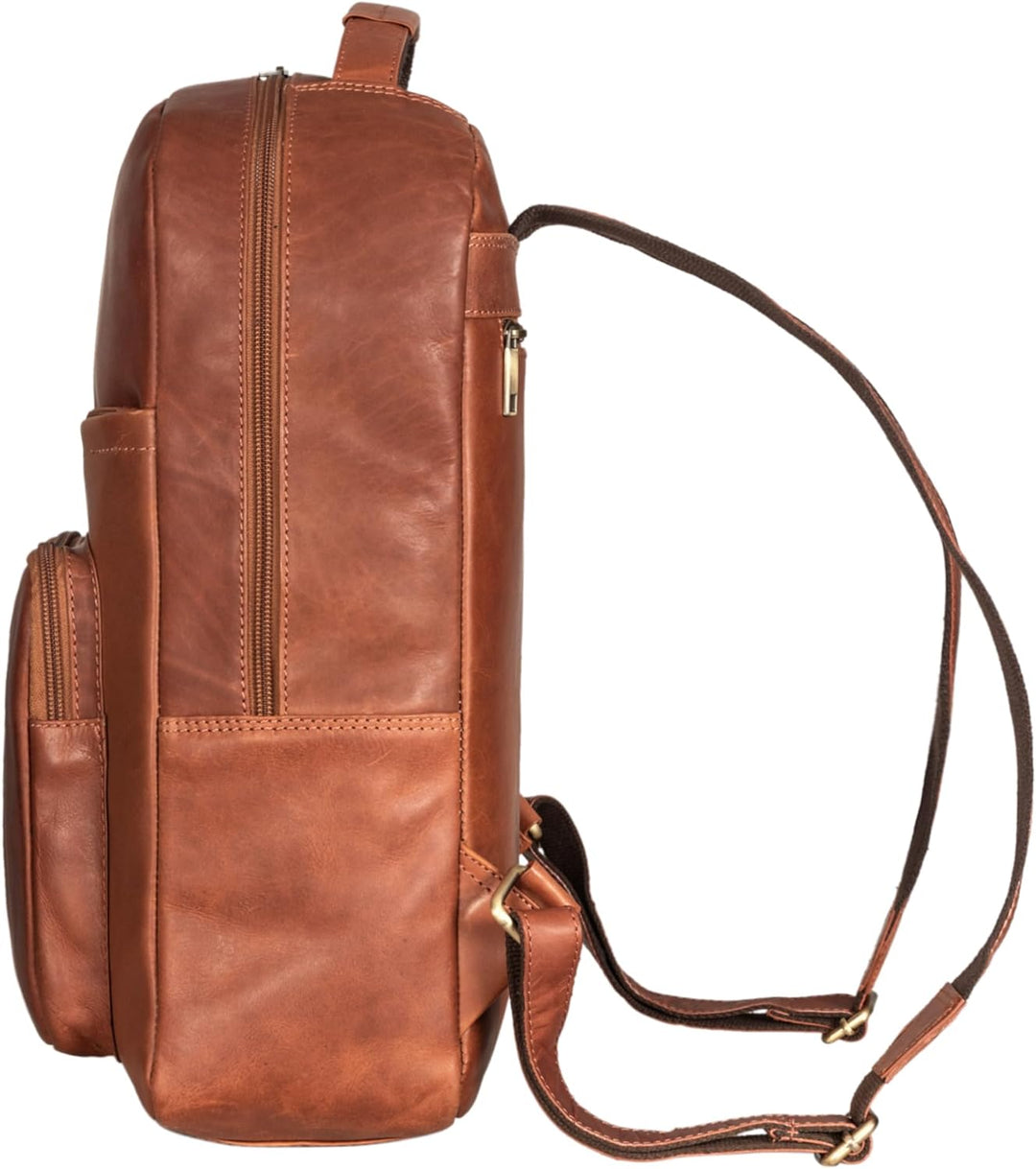 STILORD 'Glover' Business Lederrucksack für 15,6 Zoll Laptop Rucksack für Damen und Herren DIN A4 Of