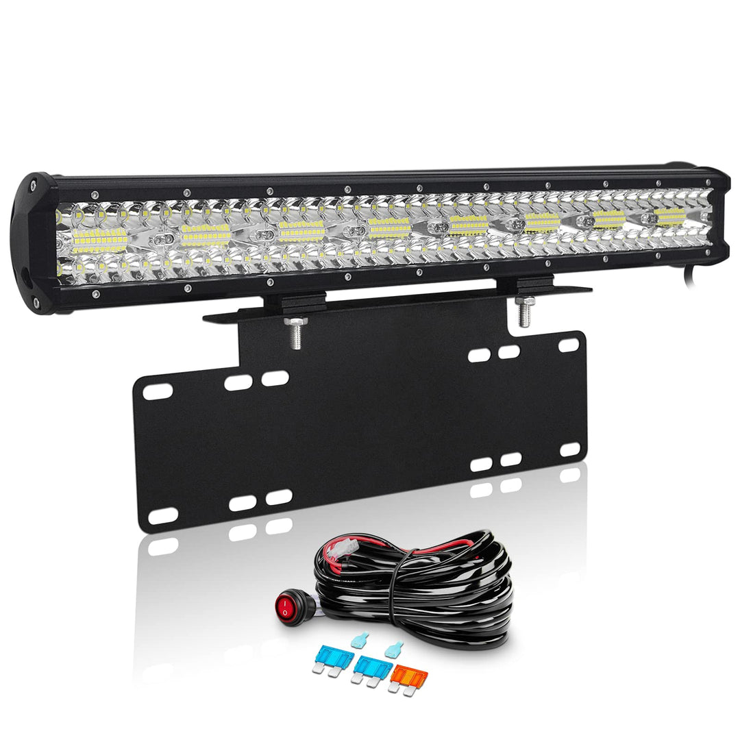 Willpower 23 Zoll 58CM 480W Led Arbeitsscheinwerfer Bar + Kennzeichenhalter + Kabelbaum Led Scheinwe