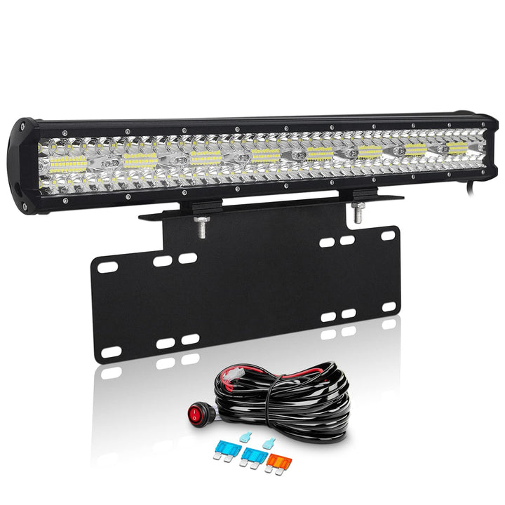Willpower 23 Zoll 58CM 480W Led Arbeitsscheinwerfer Bar + Kennzeichenhalter + Kabelbaum Led Scheinwe