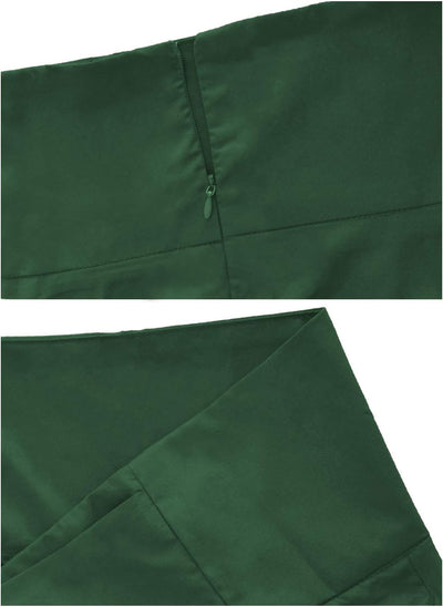 Damen High Waist Maxirock Taschen mit Seitenschlitz Langer A-Linie Rock M 0 Armee Grün, M 0 Armee Gr