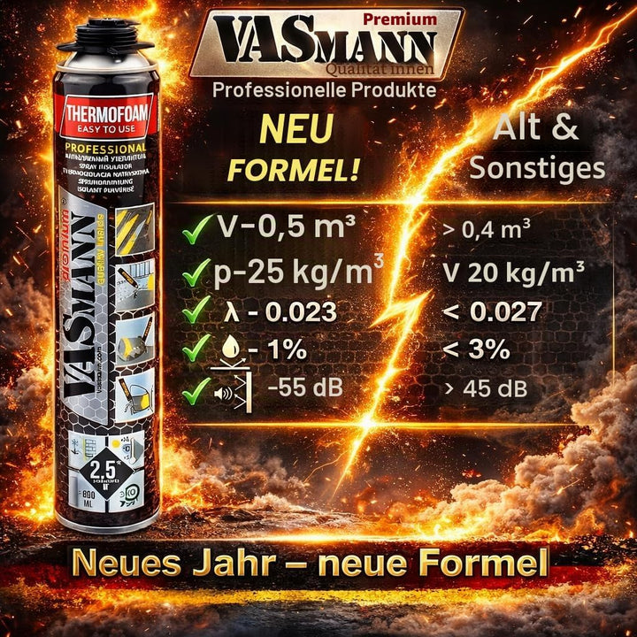 24x890ml PU-Sprühdämmung &amp; Sprühisolierung – Effektive Wärmedämmung für Dach, Kellerdecke &amp; Wände |