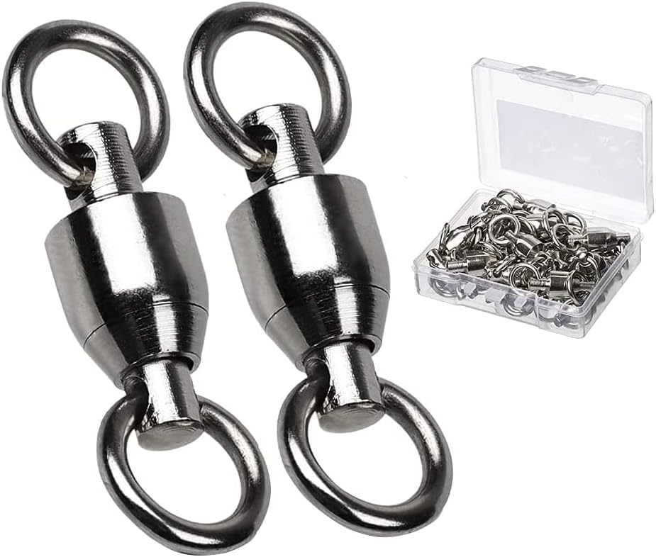 9Tong Ball Bearing Wirbel Geschweisst Ringe, Wallerwirbel Meereswirbel Salzwasserfest Spaltring Ange