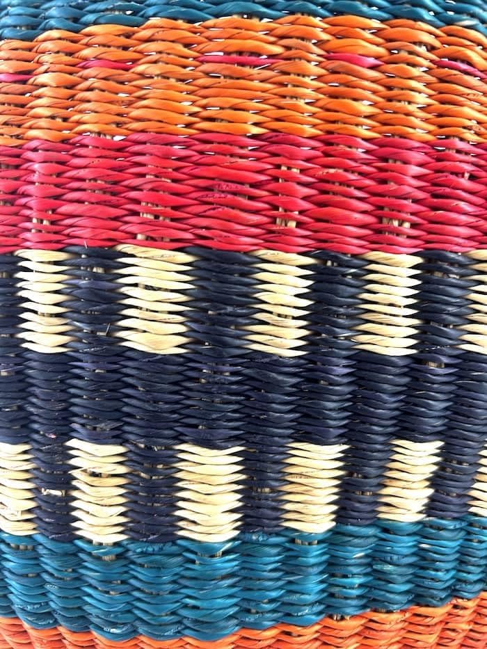 Bolga Korb Afrika - XXL - Das Original aus Ghana - Bunt - Fair Trade - Rund - Viele Farben - Afrikan