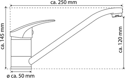 EISL Spültischarmatur, Wasserhahn Küche, 360° schwenkbare Küchenarmatur, ideal für Doppelspülbecken,