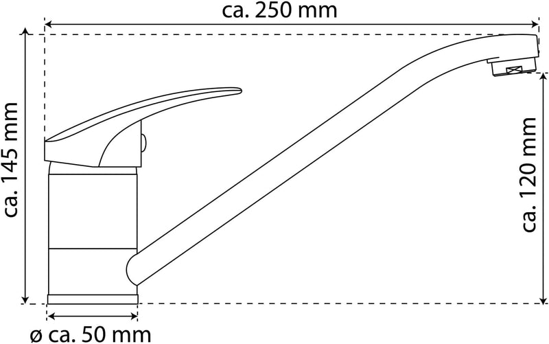 EISL Spültischarmatur, Wasserhahn Küche, 360° schwenkbare Küchenarmatur, ideal für Doppelspülbecken,