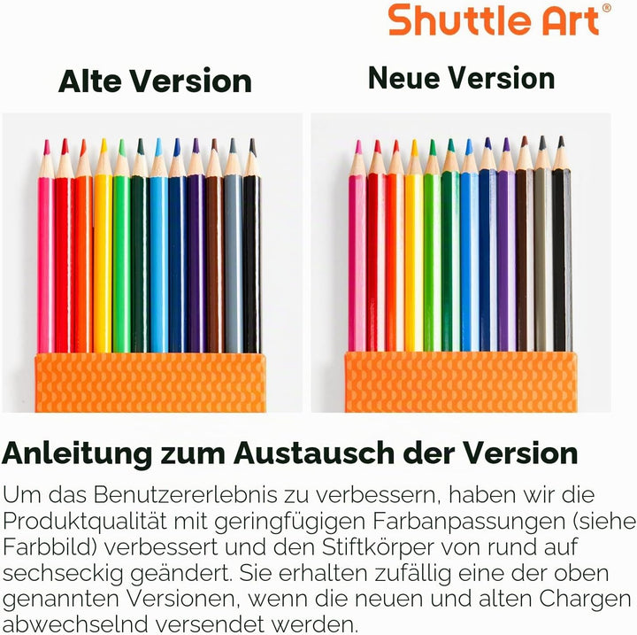 Shuttle Art 408 Pack Buntstifte Schule Set, 12 Farben Malstifte für Kinder plus 20 Anspitzer, Buntst