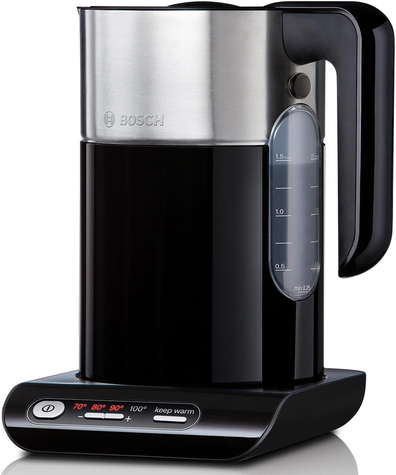 Bosch Hausgeräte kabelloser Wasserkocher TWK8613P, Abschaltautomatik, Überhitzungsschutz, Temperatur