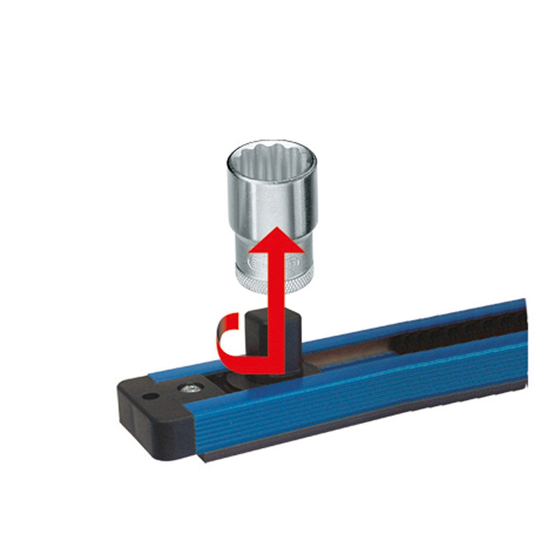 GEDORE Steckleiste 1/4 Zoll magnetisch, 380 mm, 13 Steckplätze, 1 Stück, SL 2013