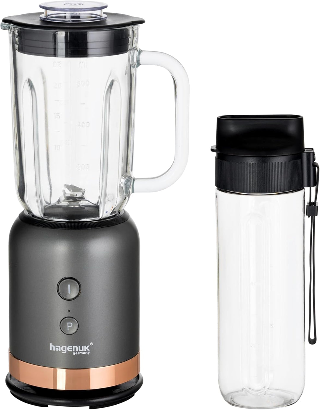 2in1 Glasmixer To Go | 350 Watt | Glasmixbehälter | To Go Becher aus Tritan Kunststoff | BPA Frei
