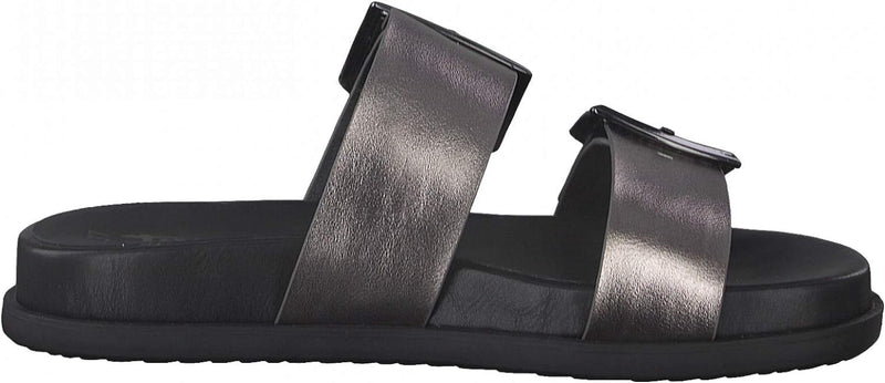 Tamaris Damen Pantoletten 27102-24, Frauen Clogs&Pantoletten 36 EU Grau Pewter, 36 EU Grau Pewter