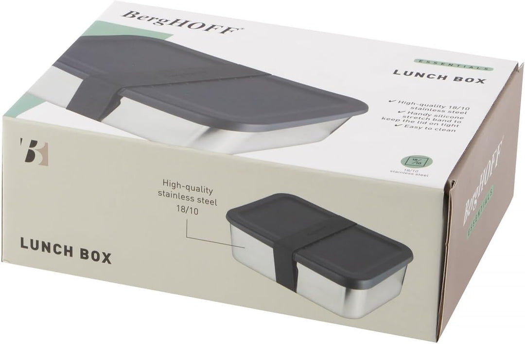 Berghoff 1100196 Lunchbox Edelstahl schwarz