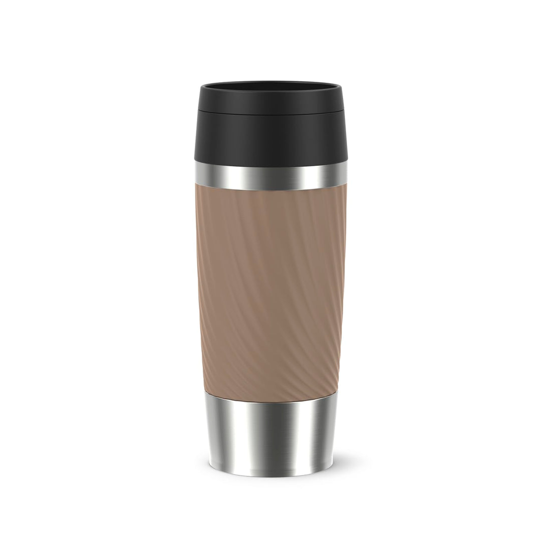 Emsa Travel Mug Classic Twist Isolierbecher 0,36 Liter, Comfort-Schraubverschluss, Quick-Press, ausl