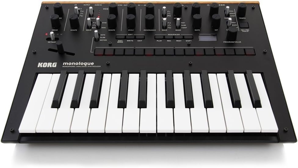 Korg - Monologue Monophonic Analogue Synthesiser - Black Schwarz, Schwarz