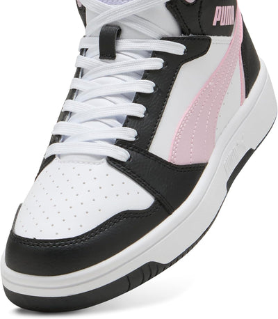 PUMA Unisex Rebound V6 Sneaker 42.5 EU Puma White Rose Mauve Puma Black, 42.5 EU Puma White Rose Mau