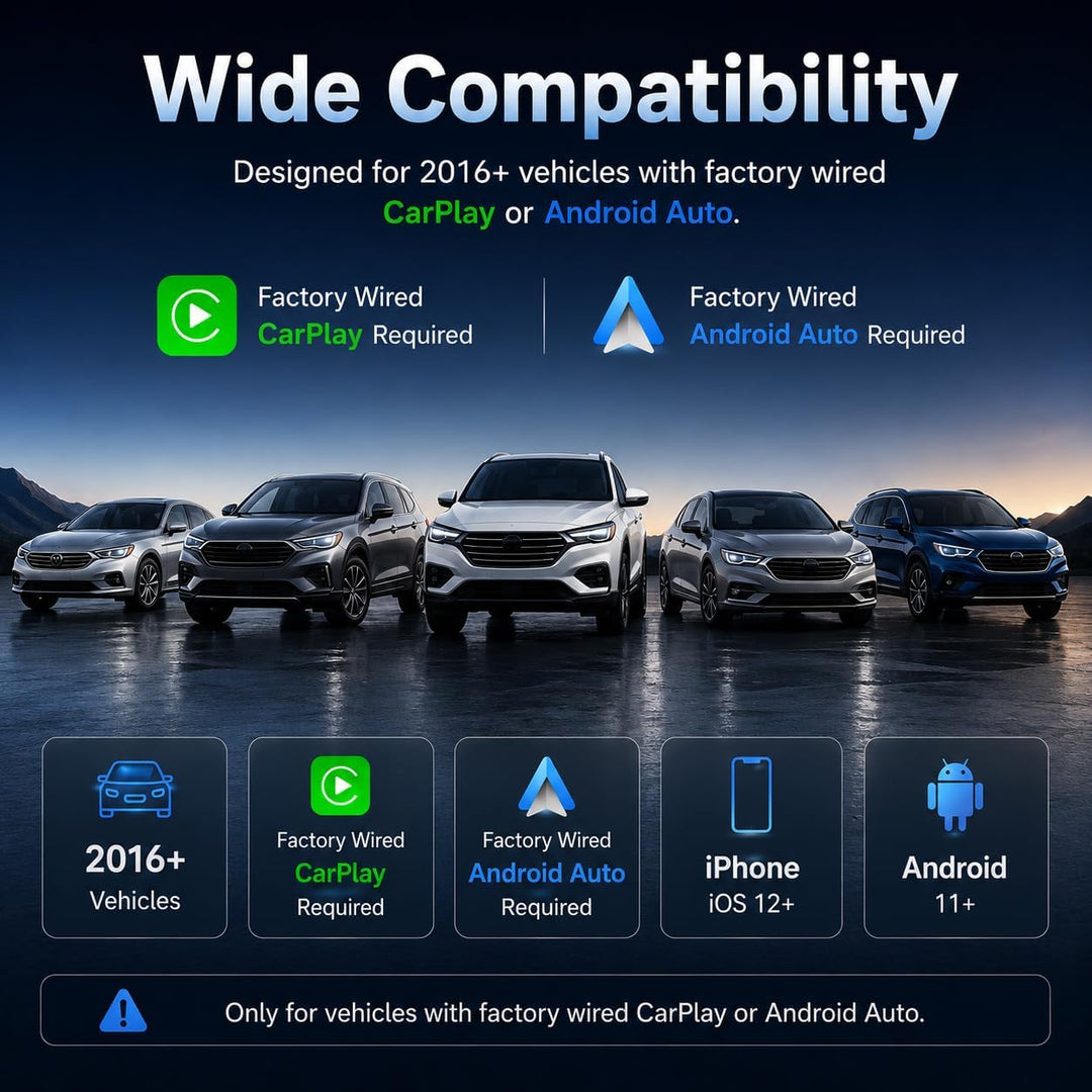 Sunweyer Plug-Play Wireless CarPlay Adapter Support Factory Wired CarPlay zu Wireless Caplay Dongle
