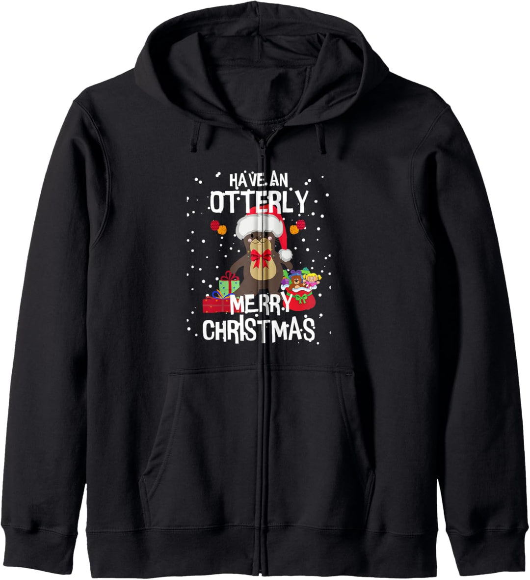Otterly Frohe Weihnachten Lustige Otter Weihnachten Kapuzenjacke