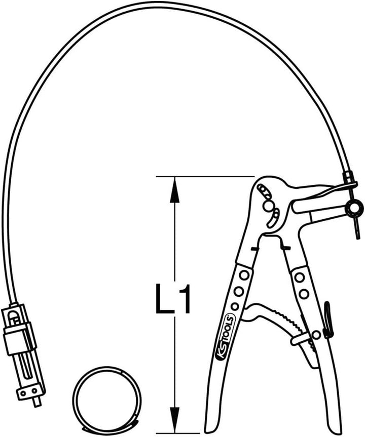 KS Tools 115.1064 Schlauchklemmenzange Typ MU3, 240mm