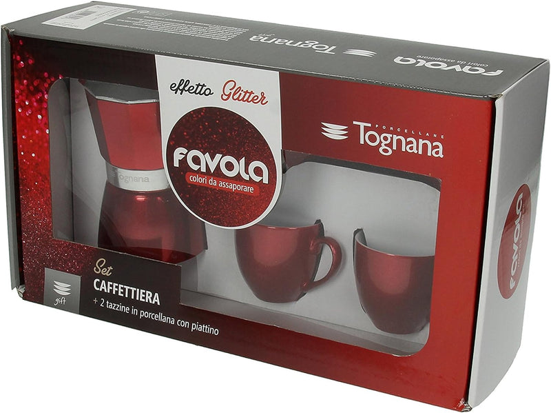 Tognana Mokkakanne 3 TLG. Set Grancucina rot