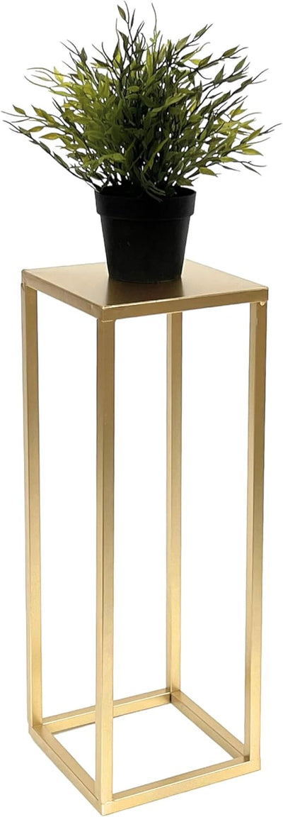 DanDiBo Blumenhocker Metall Gold Eckig Blumenständer Beistelltisch 96506 Blumensäule Modern Pflanzen