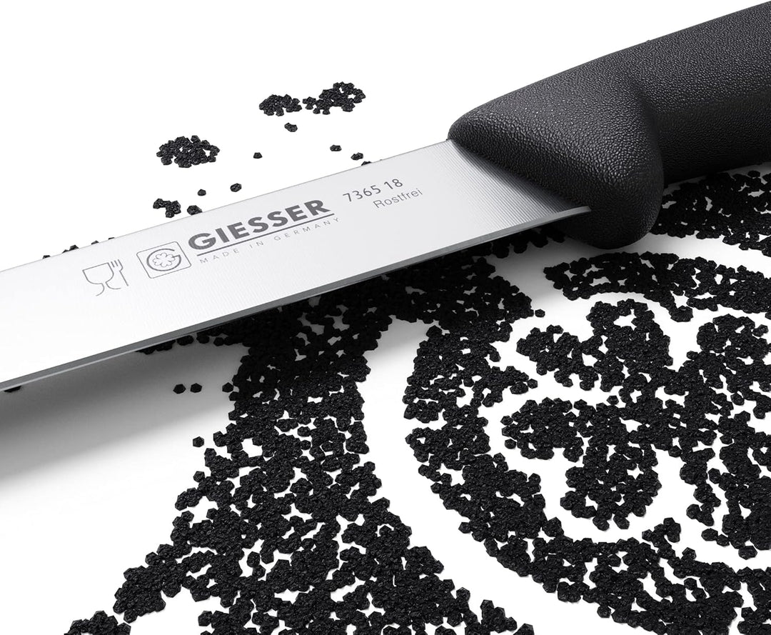 Giesser seit 1776 - Made in Germany - Filiermesser schwarz, Basic Black, Klinge 18 cm, rutschfest, F