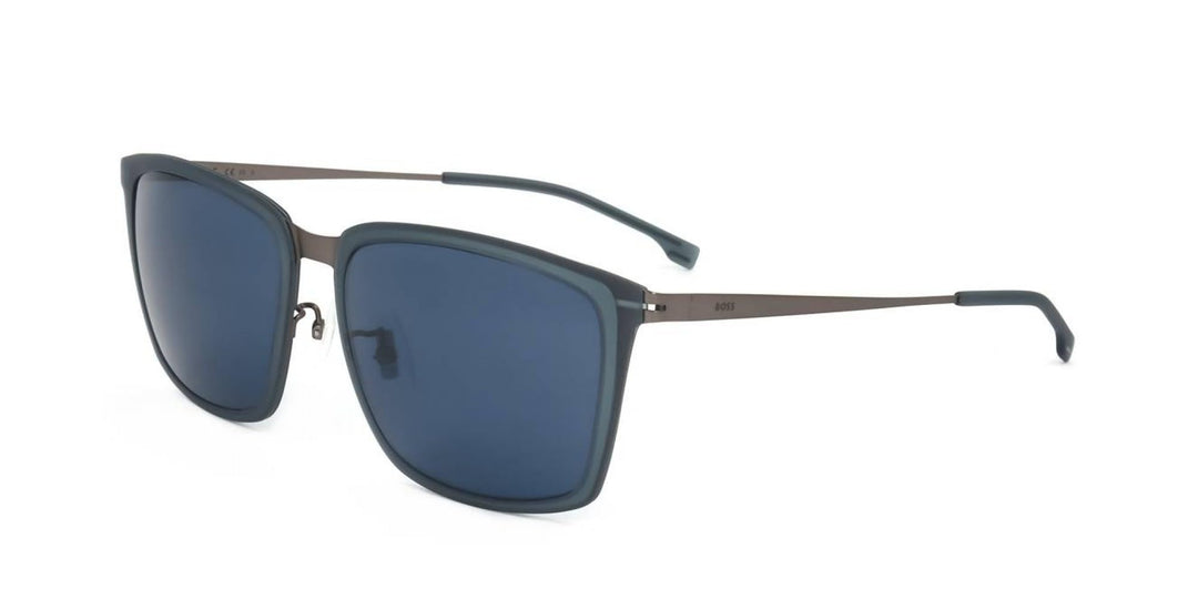 BOSS HUGO 1465/F/S Brille, Matte Dark Ruthenium, 59 für Herren, Matte Dark Ruthenium