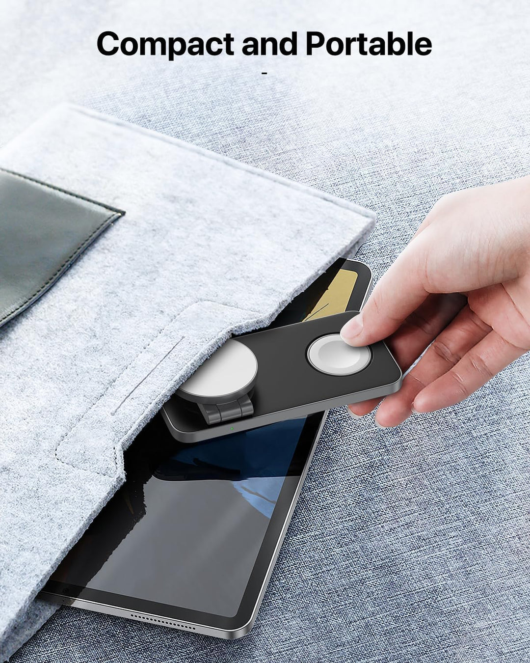 Kabelloses Ladegerät mit Mag-Safe, 3 in 1 Ladestation für Apple Faltbar Induktive Wireless Charger f