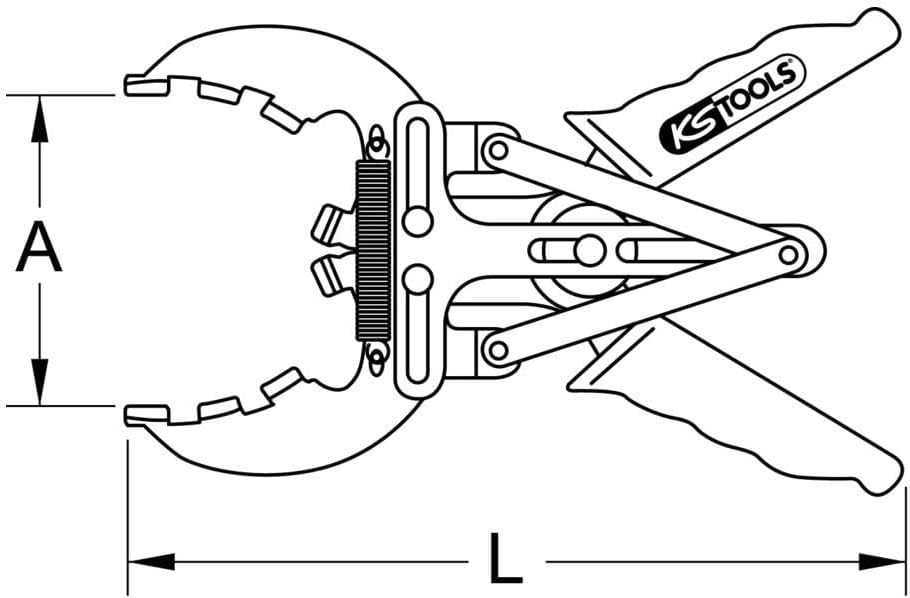 KS Tools 150.1175 Kolbenring-Zange, Ø 50-100mm
