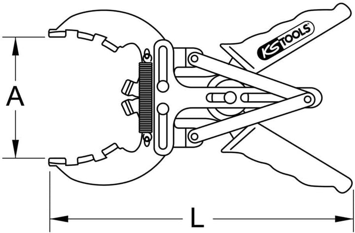 KS Tools 150.1175 Kolbenring-Zange, Ø 50-100mm