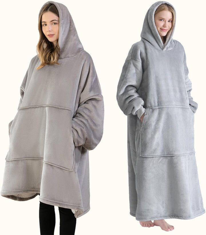 Good Nite Hoodie Decke mit Elastische Hülse Kuschelpullover, Oversize Hoodie Decken Pullover Kuschel
