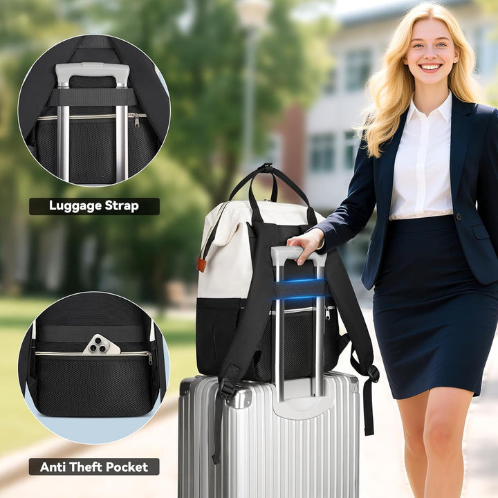 MATEIN Rucksack Damen Gross mit Isolierted Kühltasche, Laptop Rucksack Damen 17,3 Zoll, Arbeitsrucks