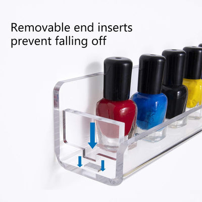 HIIMIEI Nagellack Regal 6 Pcs, Nagellack Organizer Wand, Acryl Nagellack Aufbewahrung Regal bis zu 9