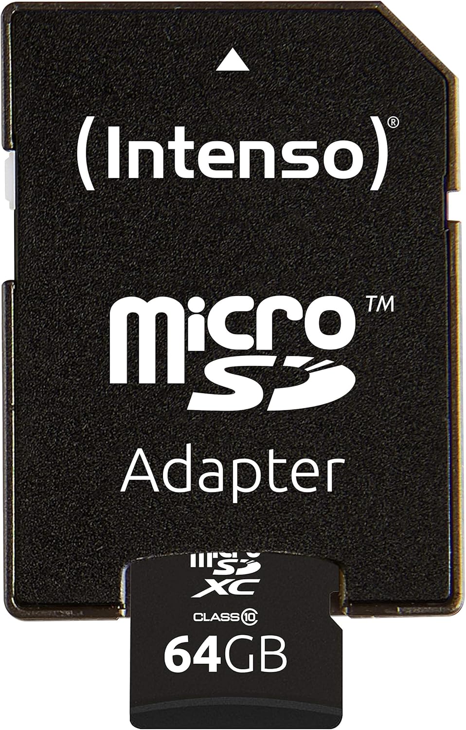 Intenso microSDXC 64GB Class 10 Speicherkarte inkl. SD-Adapter, schwarz Class 10 64, 64 GB