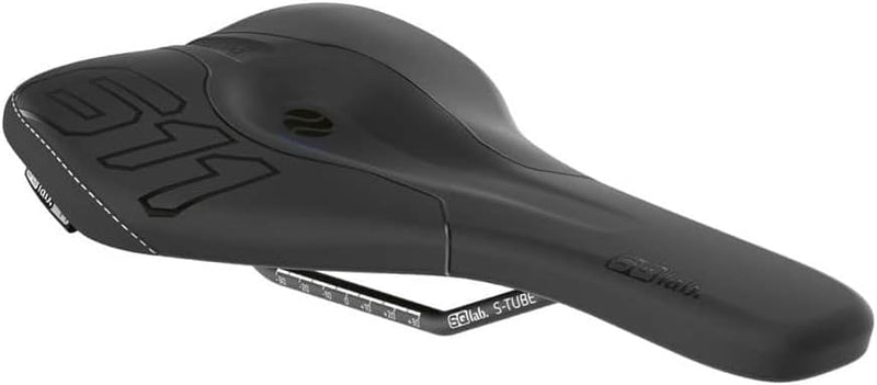 SQlab 611 Ergowave S-Tube, MTB Tech & Trail Fahrradsattel 15 cm Schwarz, 15 cm Schwarz