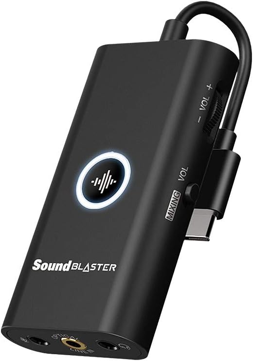 Creative Sound Blaster G3 Tragbare Konsolen-Gaming Externe Soundkarte USB-C DAC-Verstärker, kompatib