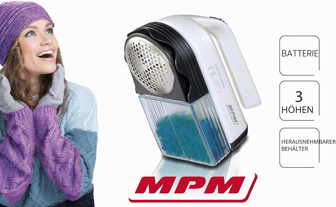 MPM - LR-027-86 - Fusselrasierer - Reiniger für Textilien, Kleidung, Polstermöbel, Pullover - für Ba