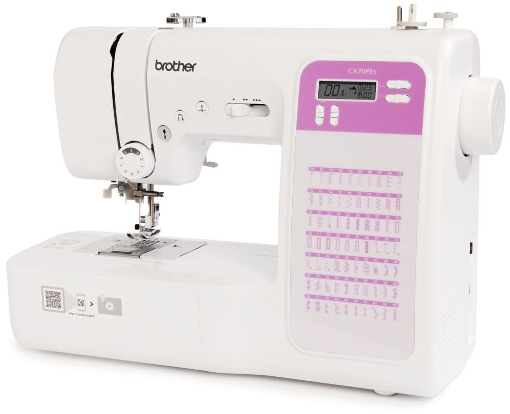 Brother CX70PES Elektronische Nähmaschine mit 70 Stichen Nähen, Freiarm Computer-Nähmaschinen, Einfä