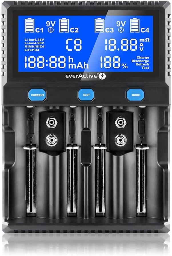 Charger for Cylindrical Li-ion and NI-MH Batteries everActive UC-4200