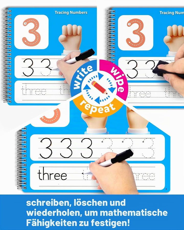 Coogam Mathematik Lernspiele, Übungen für die Berechnung von Fähigkeiten, trockene Zahlen-Tracking H