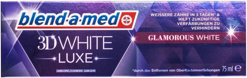5x blend-a-med 3DWhite Luxe Glamorous WHITE Zahnpasta 75 ml