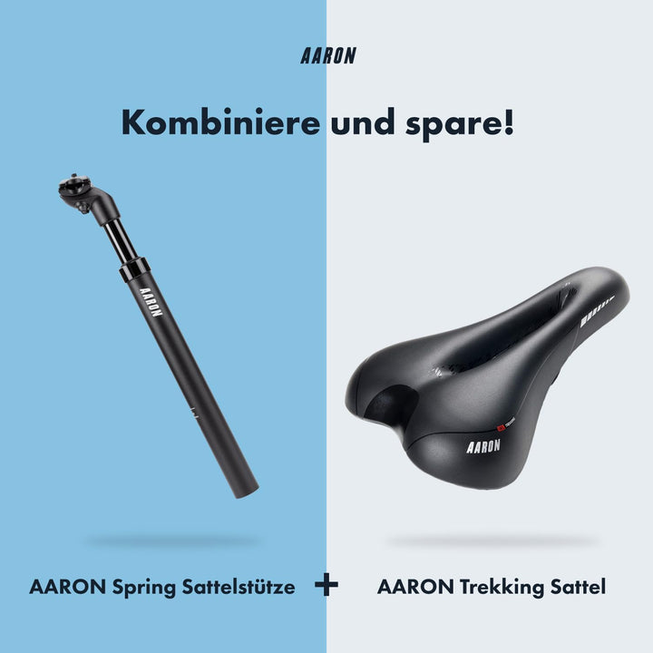 AARON Spring Federsattelstütze mit 27,2, 30,9 oder 31,6 mm Durchmesser - Gefederte Aluminium Sattels