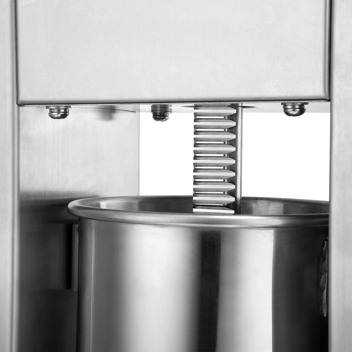 Zelsius Profi Wurstfüllmaschine aus Edelstahl (7 Liter, Silber) + vier verschiedene Füllrohre, Wurst