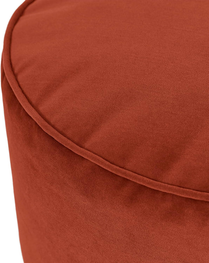 Icon Runder Sitzpuff „Milano“, XL Samt Sitzsack Hocker, Gross Fusshocker für das Wohnzimmer, Sitzkis