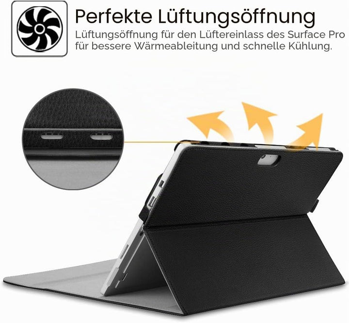 FINTIE Hülle für Microsoft Surface Pro 7+/ 7/6/ 5/4/ 3 Tablet 12.3 Zoll - Multi-Sichtwinkel Hochwert