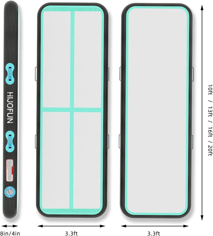 HIJOFUN Aufblasbare Gymnastik Tumbling Matten 3/4/5/6Meters 20CM Höhe Trainings Matte Länge Bodenmat