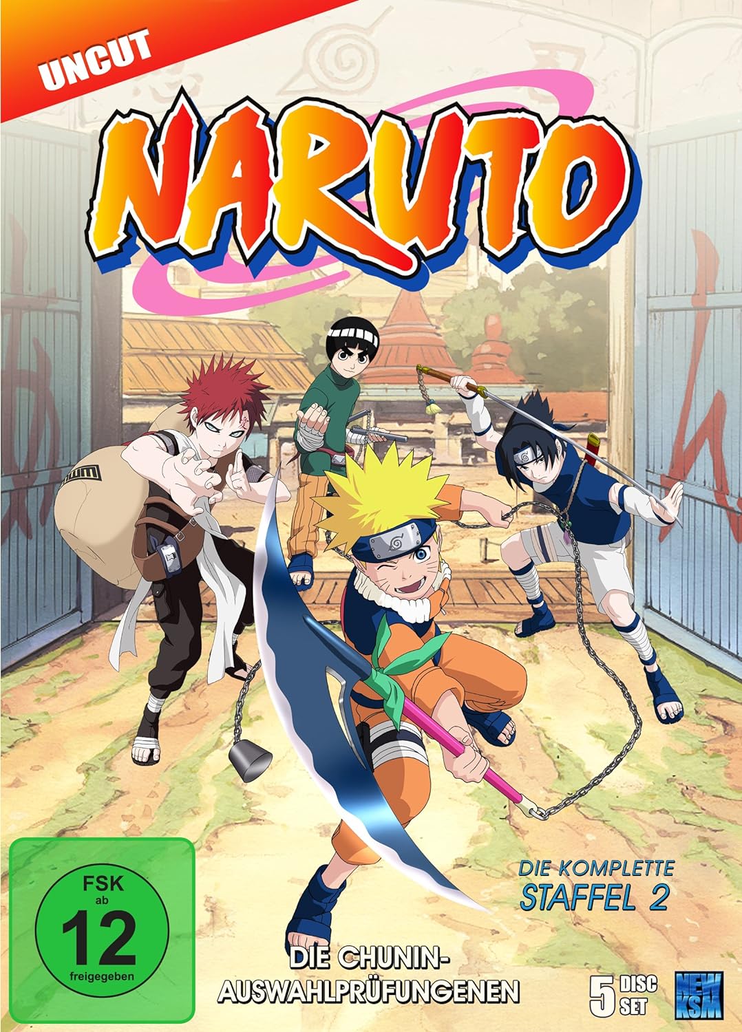 Naruto - Staffel 2: Die Chunin-Auswahlprüfungen (Episoden 20-52, uncut) [5 DVDs], DVD