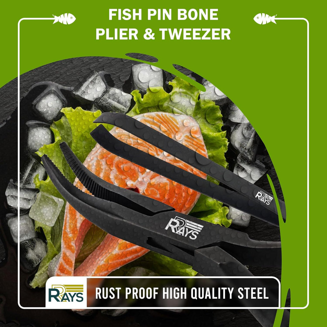 Edelstahl Fisch Pin Knochen Zange Pinzette Set - Perfekte Fisch Entgräten Werkzeuge für alle Arten v